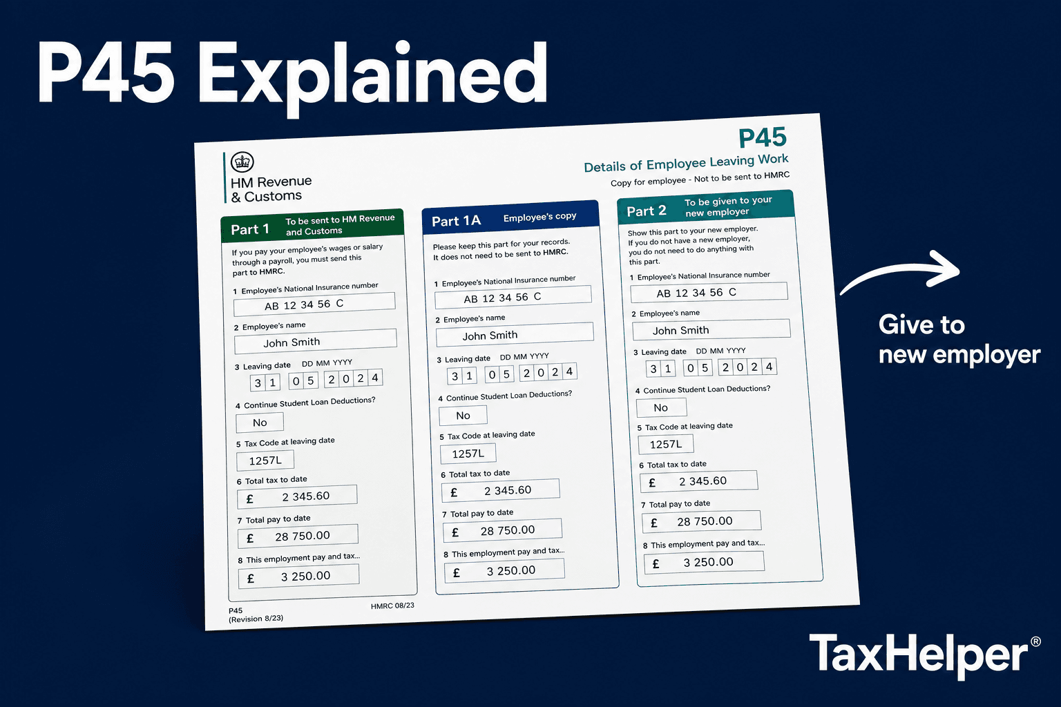 Leaving a job — P45 and final payslip guide